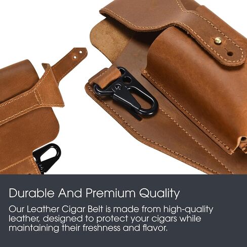 Pardo Leather Phone Holster for Men - Brown Universal Belt Holster for Cell Phones, Cigars, EDC Tools, Keychains, Credit Cards, Pens, and More - Waterproof Tactical Phone Belt Bag and Pocket Belt in Saudi Arabia