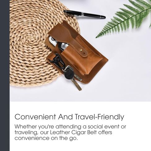 Pardo Leather Phone Holster for Men - Brown Universal Belt Holster for Cell Phones, Cigars, EDC Tools, Keychains, Credit Cards, Pens, and More - Waterproof Tactical Phone Belt Bag and Pocket Belt in Saudi Arabia