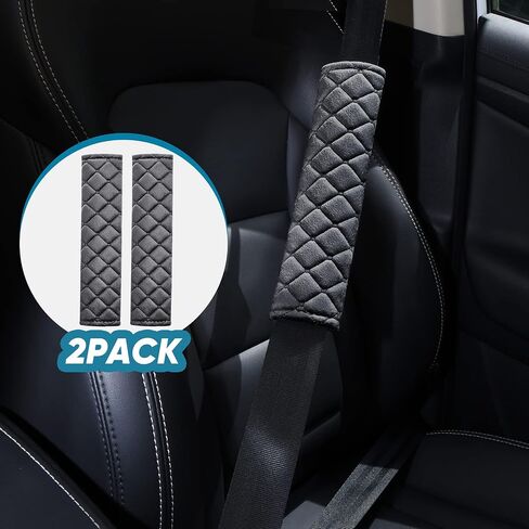 2Pcs Car Seat Belt Cover Pads, Shoulder Seatbelt Pads Cover, Safety Belt Strap Shoulder Pad for Adults and Children (Beige) in Saudi Arabia