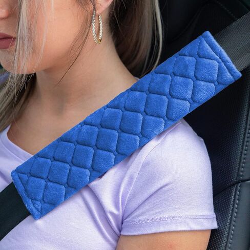 2Pcs Car Seat Belt Cover Pads, Shoulder Seatbelt Pads Cover, Safety Belt Strap Shoulder Pad for Adults and Children (Beige) in Saudi Arabia