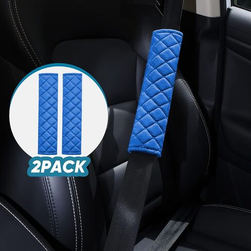 2Pcs Car Seat Belt Cover Pads, Shoulder Seatbelt Pads Cover, Safety Belt Strap Shoulder Pad for Adults and Children (Beige) in Saudi Arabia