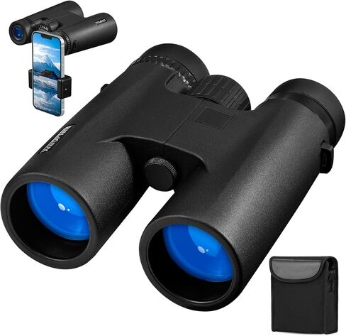 12x42 HD Binoculars for Adults with Phone Adapter-Binoculars with High Powered,Clear Large View, Beginner Binoculars for Birding Watching,Travel,Cruise Ship,Sports and Concert. in Kuwait
