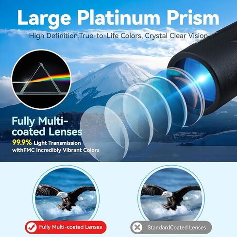 12x42 HD Binoculars for Adults with Phone Adapter-Binoculars with High Powered,Clear Large View, Beginner Binoculars for Birding Watching,Travel,Cruise Ship,Sports and Concert. in Kuwait