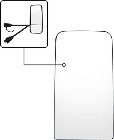 Single Top Main Defrost Heated Mirror Glass for 2013-2018 Kenworth T600 T660 T800/Peterbilt 387 Series Truck in Saudi Arabia