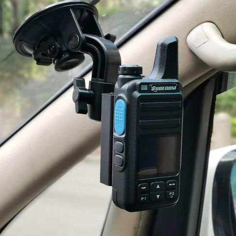 Mcbazel 9 cm 3.5 inches Vacuum Suction Cup Car Windshield Mount Holder Stand for BAOFENG YAESU ICOM Walkie Talkie Mobile Radio in Saudi Arabia