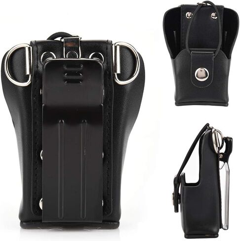 حافظة جلدية لجهاز الاتصال اللاسلكي من Hilitand لجهاز GP328plus / GP338plug / GP344 / GP388، حافظة حماية لجهاز الاتصال اللاسلكي من الجلد مع Lanyar in Saudi Arabia