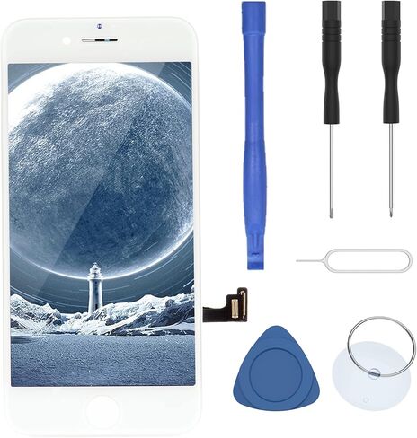 Select us for iPhone 8 Plus 5.5 Inch 3D Touch LCD Digitizer Display Screen Replacement Full Frame Assembly Set with Repair Tools Kit in White in Saudi Arabia