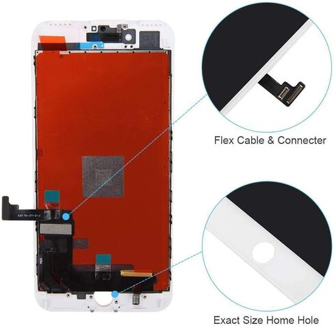 Select us for iPhone 8 Plus 5.5 Inch 3D Touch LCD Digitizer Display Screen Replacement Full Frame Assembly Set with Repair Tools Kit in White in Saudi Arabia