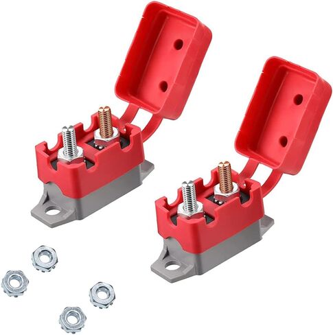 SDTC Tech 2-Pack DC 12V/24V Automatic Reset Circuit Breakers with Cover Stud Bolt for Marine Boat, Battery Chargers, Automotive (20 Amp) in Saudi Arabia
