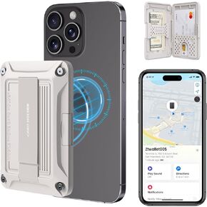 ZtotopCases for Magsafe Wallet, Works with Apple Find My, Stronger Snap-on Magnetic Card Holder and RFID Blocking, for iPhone 16/15/14/13/12 Series, for iPhone Wallet Tracker, Fit 2-3 Cards, Black