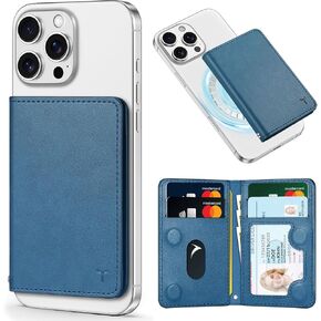 TUCCH for Magsafe Wallet with 6 Card Holders, RFID Blocking [Clear ID Window] PU Leather Men Women Folio Magnetic Phone Wallet for iPhone 16/15/14/13/12/Plus/Pro/Pro Max Series, Black