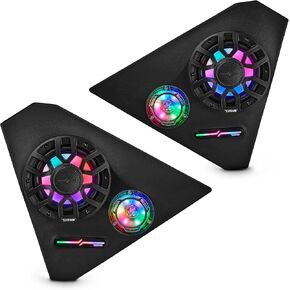 DS18 Polaris Slingshot Kick Panel 2x6.5" Speaker Enclosure with NXL-6/BK & PRO-TW1L