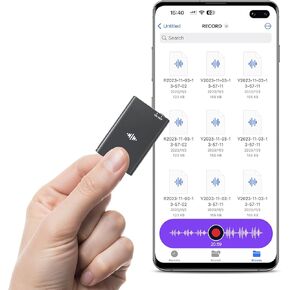64GB Magnetic Voice Activated Recorder - Xelarvex Voice Recorder AI-Intelligent Noise Reduction, 4800 Hours Recording Device,MP3 Playback & USB-C Audio Recorder for Lectures/Meetings/Interviews