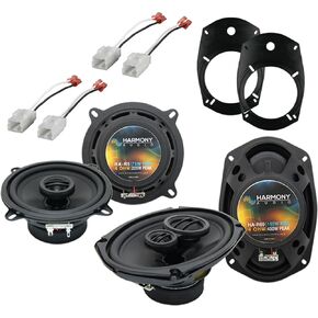 Harmony Audio Bundle Compatible with 2002-2008 Dodge Ram Truck 1500 HA-R69 HA-R5New Factory Speaker Replacement Upgrade Package with HA-826901 Speakers Adapter Kit