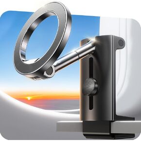 Coolpow for Magsafe Airplane Phone Holder Mount Travel Essentials Desk Mounts【360° Adjustable】 Plane Phone Holder Long Flight Must Haves, Airplane Travel Accessories for iPhone 16 15 14 13 Pro Max