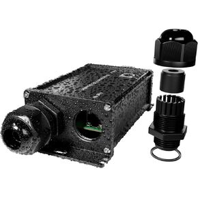 Waterproof PoE Extender Repeater Booster, Outdoor Gigabit PoE Amplifier with 2 Output Ports, IP67, 802.3af/at/bt, Up to 90W Total, No Power Required