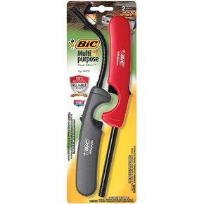 BIC Multi-Purpose Classic Edition Lighter & Flex Wand Lighter, 2-Pack (Colors May Vary)