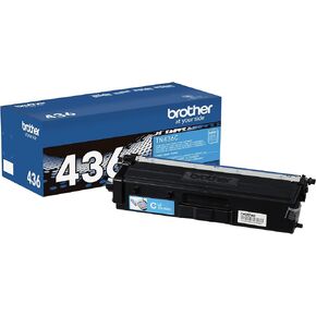Brother Genuine Super High Yield Toner Cartridge, TN436C, Replacement Cyan Toner, Page Yield Up to 6,500 Pages, Amazon Dash Replenishment Cartridge, TN436