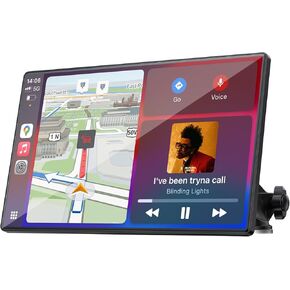 Carplay Screen for Car, 9'' Wireless CarPlay & Android Auto- Upgrade Portable Touchscreen with Bluetooth, Mirror Link, Voice Control, Hands-Free Calling,Plug & Play Car Play Screen