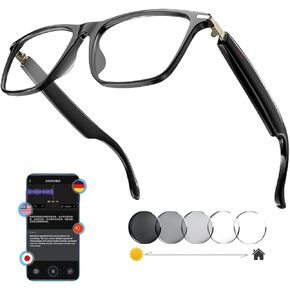 AI Glasses for Men/Women,Bluetooth Glasses with 138+ Translation for Men/Women,Translation Smart Glasses,ai Translator Glasses with Speakers,Magnetic Charging,Polarized UV Protection