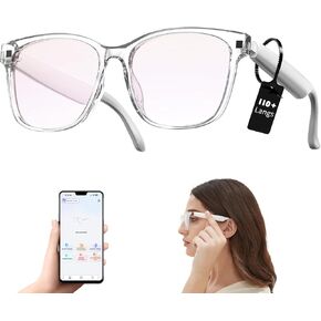 Smart Bluetooth Glasses for Women, 110+ Languages Translation & Remote Photo Capture, Professional-Grade Eye Protection, Ultra-Light Wireless Eyewear for Office/Reading
