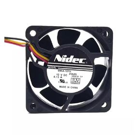 New Cooler Fan for NIDEC D06A-12TU 12V 0.13A 6CM 6025 Inverter Cooling Fan 60 * 60 * 25MM(3-Wire)