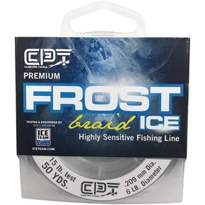Clam Pro Tackle Frost Braid - 6 jb - 2lb dia - Smoke - 50 ياردة