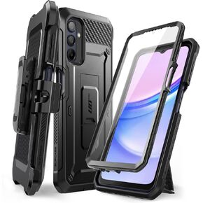 SUPCASE for Samsung Galaxy A16 Case with Screen Protector (Unicorn Beetle Pro), [Built-in Stand & Belt-Clip] [Military-Grade Protection] Full Body Heavy Duty Phone Case for Galaxy A16 (2024) (Black)