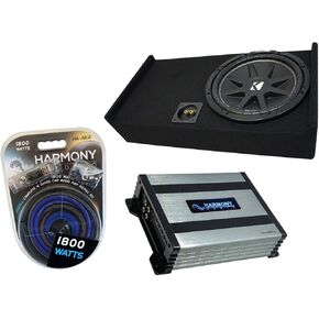 Harmony Audio Compatible with 2009-2020 Ford F-150 Super Cab Truck Kicker Bundle Comp C12 Single 12" Sub Box Enclosure & Harmony HA-A400.1 Amp