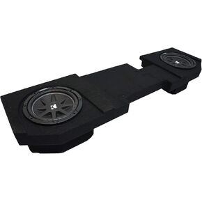 American Sound Connection Kicker Bundle Compatible with 2002-2018 Dodge Ram Quad or Crew Truck 43C104 Comp C10 Dual 10" Loaded Sub Box Enclosure