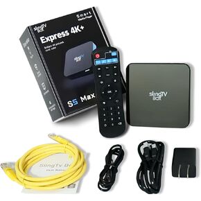 SLINGTV BOX 2025 أحدث إصدار من التحكم عن بُعد لـ S5 MAX ، 4G+128G Storage مع دليل الإعداد السهل