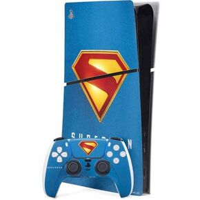 Skinit Decal Gaming Skin Compatible with PS5 Slim Digital Edition Bundle - Officially Licensed Superman 2025 Superman & Krypto Watch The Earth Design