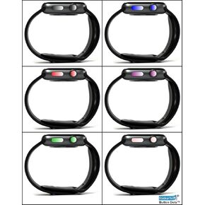 ألوان متلازمة ألوان Apple Watch Crown Dots ملصق فينيل ، ورقة واحدة من 24 ملصقًا يبلغ قطرها 0.55 سم ، 24 ملصقًا عند 1.05 سنتيمتر بمقدار 0.35 سنتيمتر