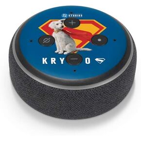 Skinit Decal Audio Skin Compatible with Amazon Echo Dot 3 - Officially Licensed Superman 2025 Superman & Krypto Watch The Earth Design