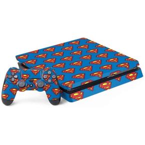 Skinit Decal Gaming Skin Compatible with PS4 Slim Bundle - Officially Licensed Superman 2025 Superman & Krypto Watch The Earth Design
