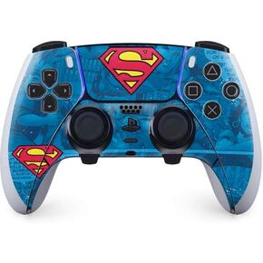 Skinit Decal Gaming Skin Compatible with PS5 DualSense Edge Pro Controller - Officially Licensed Superman 2025 Superman & Krypto Watch The Earth Design