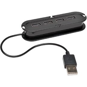 Tripp Lite 4-Port USB 2.0 Hi-Speed Ultra-Mini Hub with power adapter - hub - 4 ports - desktop