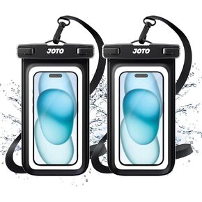 Joto 2 Pack Universal Phone Phone Aport For iPhone 16 15 14 13 Plus Pro Max ، IPX8 Dry Bag 12 11 Pro Max XR X 8 7 6s Plus SE ، Galaxy S23 S22 S20 S20+ S20 S10 Plus ، Pixel حتى 7 "-Black
