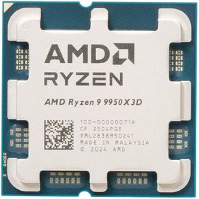Amd Ryzen 9 9950x3d 16-Core ، 32-Thread 4.3 Ghz (5.7 Ghz Max Boost) ، 170w TDP ، AM5 Socket ، معالج صينية سطح المكتب للألعاب وإنشاء المحتوى مع 3 سنوات (100-0000719)
