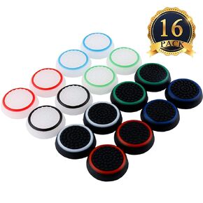 HUICAO 16PCS Silicone Noctilucence Thumb Grip Caps Cover for PS2,PS3,PS4,Xbox 360,Xbox One Controller Joystick