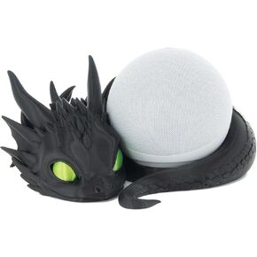 Costume Wizard Dragon Stand for Echo Dot 4th/5th Gen, 3D Printed Dragon Amazon Echo Desktop Speakers, Holder for Echo Dot 5th Gen Echo Dot 4th Gen, Made in USA (Dark Purple)