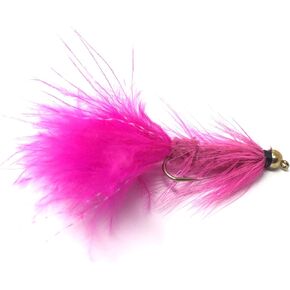 Feeder Creek Bead Head Wooly Bugger Fly Fishing Flies for Trout, Bass and Panfish - 12pc Handmade Multicolor Wet Flies for Freshwater Fishing (10, Olive/Black) in Kuwait