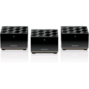 NETGEAR Nighthawk Tri-Band Whole Home Mesh WiFi 6E System (MK93S) – Router + 2 Satellite Extenders - 5.7Gbps Speed - Coverage up to 7,500 sq. ft., 100 Devices (Renewed)