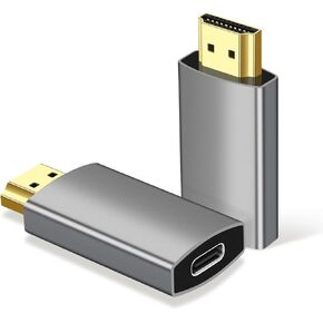 USB C Female to HDMI Male Adapter, 4K@60Hz Uni-Directional USB Type C Source to HDMI 2.0 Display Converter Thunderbolt 3/4 to HDMI for Mac-Book Pro/Air, Galaxy, Surface, i-Phone 16 15 Series - 1 Pack