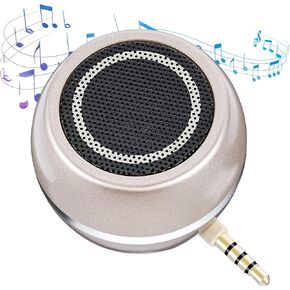 Mini Portable Speaker with 3.5mm Plug, 3W Mobile Phone Line-in Speaker with 350mAh Battery Mini Speaker with AUX Audio Interface Mini Speakers with Jack Plug and Play for Mobile Phone MP3 iPhone PC