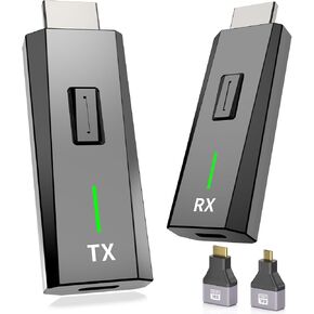 Wireless Hdmi Transmitter and Receiver,4k Decode 1080p Output,Plug & Play Portable 2.4g/5g,Wireless Hdmi Extender Kit for Streaming Video and Audio to Monitor from Laptop/Pc/Tv Box/Projector