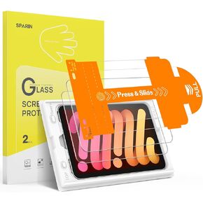 SPARIN 2 Pack Screen Protector لـ iPad Pro 11 inch M4 2024 (الجيل الخامس) ، زجاج مقسّر 9H مع صينية تطبيق سهلة ، معرف الوجه و Apple Pencil متوافقان وصديق للحالة