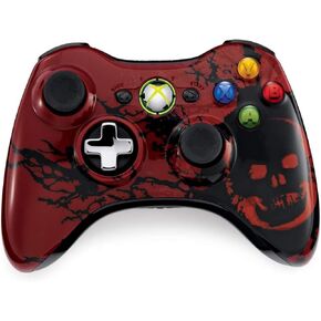 Microsoft Xbox 360 Wireless Controller Gear of Wars Red Limited Edition (Renewed)