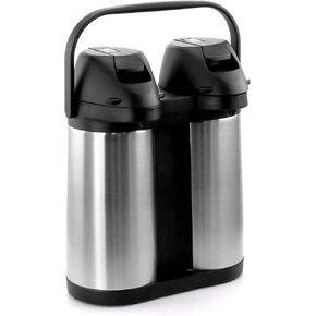 Megachef Dual 1.9 كوارت هواء الفولاذ المقاوم للصدأ ، موزع الماء الساخن للقهوة والشاي