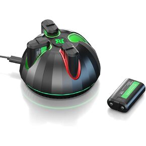 Rechargeable Battery Pack for Xbox Controller,4x2600mAh Batteries with Charger,Rechargeable Batteries Charger Station Compatible with Xbox Series X|S/Xbox One/Xbox One S/X/Elite